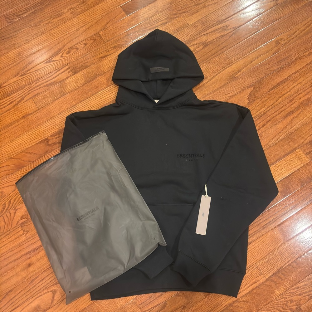 Essentials Black Hoodie Sweatshirt